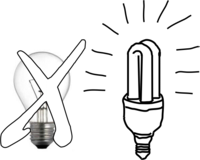 Energiesparlampe Zeichnung